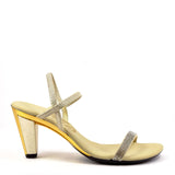 Gold Strappy Evening Heel By Onex Shoes